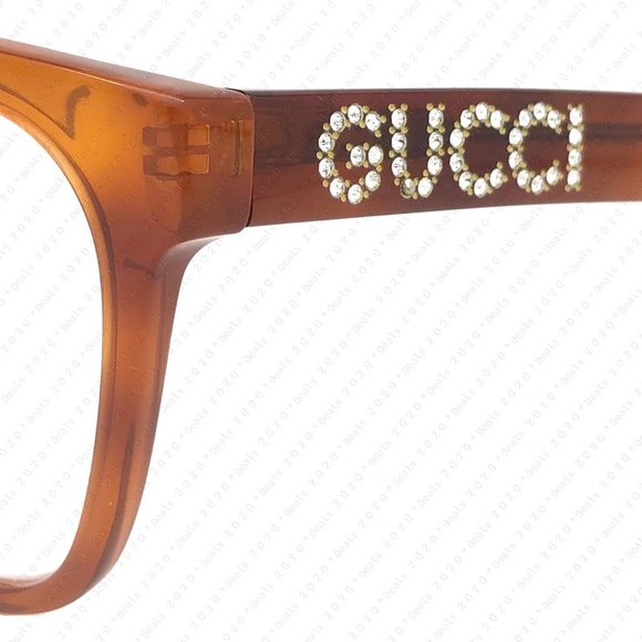 New GUCCI Women’s GG0420O 004 52mm Havana Eyeglasses - Picture 9 of 11